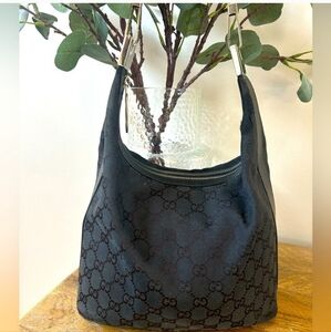 Gucci Black Monogram Shoulder Bag